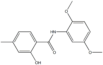 N-(2,5-dimethoxyphenyl)-2-hydroxy-4-methylbenzamide,,结构式