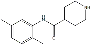 N-(2,5-dimethylphenyl)piperidine-4-carboxamide,,结构式