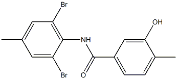 N-(2,6-dibromo-4-methylphenyl)-3-hydroxy-4-methylbenzamide 结构式