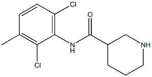 N-(2,6-dichloro-3-methylphenyl)piperidine-3-carboxamide 结构式