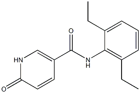 N-(2,6-diethylphenyl)-6-oxo-1,6-dihydropyridine-3-carboxamide 结构式