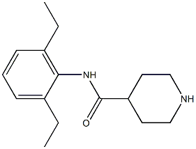 N-(2,6-diethylphenyl)piperidine-4-carboxamide 结构式