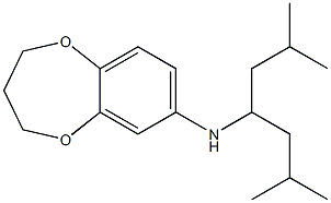 N-(2,6-dimethylheptan-4-yl)-3,4-dihydro-2H-1,5-benzodioxepin-7-amine Struktur