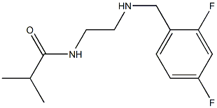 N-(2-{[(2,4-difluorophenyl)methyl]amino}ethyl)-2-methylpropanamide Struktur