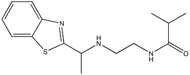 N-(2-{[1-(1,3-benzothiazol-2-yl)ethyl]amino}ethyl)-2-methylpropanamide Struktur