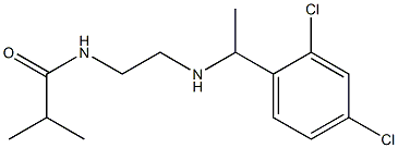 N-(2-{[1-(2,4-dichlorophenyl)ethyl]amino}ethyl)-2-methylpropanamide Struktur