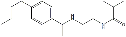 N-(2-{[1-(4-butylphenyl)ethyl]amino}ethyl)-2-methylpropanamide Struktur