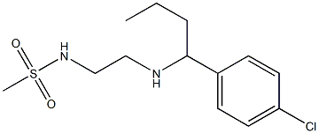 N-(2-{[1-(4-chlorophenyl)butyl]amino}ethyl)methanesulfonamide,,结构式
