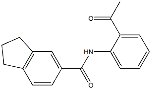 N-(2-acetylphenyl)-2,3-dihydro-1H-indene-5-carboxamide Structure