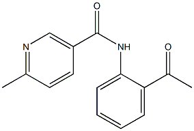 N-(2-acetylphenyl)-6-methylnicotinamide Struktur