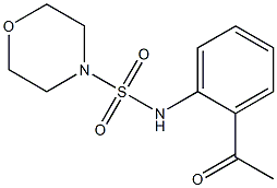 N-(2-acetylphenyl)morpholine-4-sulfonamide 结构式