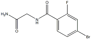 N-(2-amino-2-oxoethyl)-4-bromo-2-fluorobenzamide 化学構造式