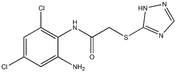 N-(2-amino-4,6-dichlorophenyl)-2-(1H-1,2,4-triazol-5-ylsulfanyl)acetamide Structure