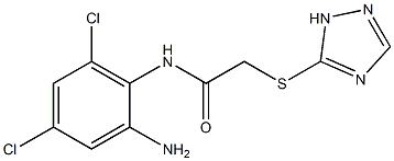 N-(2-amino-4,6-dichlorophenyl)-2-(1H-1,2,4-triazol-5-ylsulfanyl)acetamide 结构式