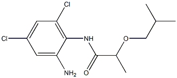 N-(2-amino-4,6-dichlorophenyl)-2-(2-methylpropoxy)propanamide Struktur