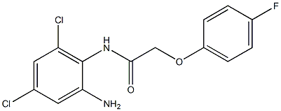 N-(2-amino-4,6-dichlorophenyl)-2-(4-fluorophenoxy)acetamide,,结构式