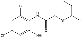 N-(2-amino-4,6-dichlorophenyl)-2-(butan-2-ylsulfanyl)acetamide 结构式