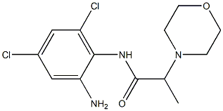 N-(2-amino-4,6-dichlorophenyl)-2-(morpholin-4-yl)propanamide 化学構造式