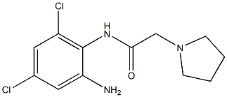 N-(2-amino-4,6-dichlorophenyl)-2-pyrrolidin-1-ylacetamide Struktur