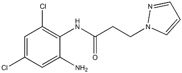 N-(2-amino-4,6-dichlorophenyl)-3-(1H-pyrazol-1-yl)propanamide,,结构式