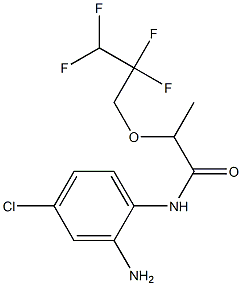 N-(2-amino-4-chlorophenyl)-2-(2,2,3,3-tetrafluoropropoxy)propanamide 化学構造式