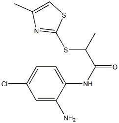 N-(2-amino-4-chlorophenyl)-2-[(4-methyl-1,3-thiazol-2-yl)sulfanyl]propanamide Struktur