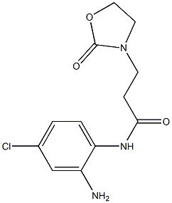 N-(2-amino-4-chlorophenyl)-3-(2-oxo-1,3-oxazolidin-3-yl)propanamide Struktur