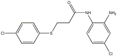 N-(2-amino-4-chlorophenyl)-3-[(4-chlorophenyl)sulfanyl]propanamide,,结构式