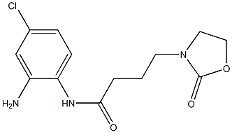 N-(2-amino-4-chlorophenyl)-4-(2-oxo-1,3-oxazolidin-3-yl)butanamide Struktur