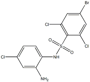 N-(2-amino-4-chlorophenyl)-4-bromo-2,6-dichlorobenzene-1-sulfonamide Struktur