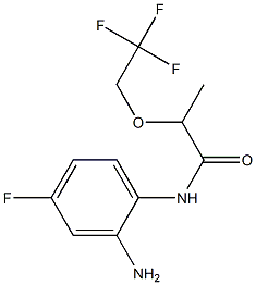 N-(2-amino-4-fluorophenyl)-2-(2,2,2-trifluoroethoxy)propanamide Struktur