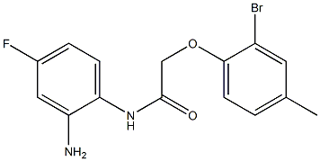 N-(2-amino-4-fluorophenyl)-2-(2-bromo-4-methylphenoxy)acetamide Struktur