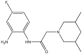 N-(2-amino-4-fluorophenyl)-2-(3,5-dimethylpiperidin-1-yl)acetamide Struktur