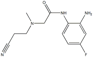 N-(2-amino-4-fluorophenyl)-2-[(2-cyanoethyl)(methyl)amino]acetamide,,结构式