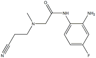 N-(2-amino-4-fluorophenyl)-2-[(2-cyanoethyl)(methyl)amino]acetamide 结构式