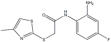 N-(2-amino-4-fluorophenyl)-2-[(4-methyl-1,3-thiazol-2-yl)sulfanyl]acetamide Structure