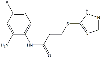 N-(2-amino-4-fluorophenyl)-3-(1H-1,2,4-triazol-5-ylsulfanyl)propanamide Structure