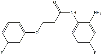 N-(2-amino-4-fluorophenyl)-3-(3-fluorophenoxy)propanamide Struktur