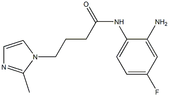 N-(2-amino-4-fluorophenyl)-4-(2-methyl-1H-imidazol-1-yl)butanamide Struktur