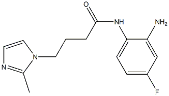 N-(2-amino-4-fluorophenyl)-4-(2-methyl-1H-imidazol-1-yl)butanamide,,结构式