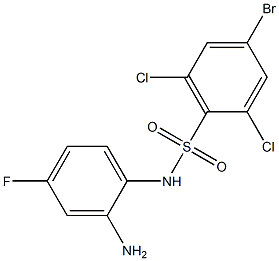 N-(2-amino-4-fluorophenyl)-4-bromo-2,6-dichlorobenzene-1-sulfonamide Structure