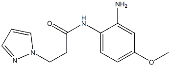 N-(2-amino-4-methoxyphenyl)-3-(1H-pyrazol-1-yl)propanamide 化学構造式