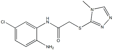 N-(2-amino-5-chlorophenyl)-2-[(4-methyl-4H-1,2,4-triazol-3-yl)sulfanyl]acetamide,,结构式