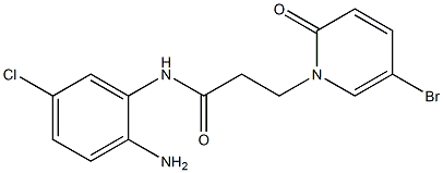 N-(2-amino-5-chlorophenyl)-3-(5-bromo-2-oxo-1,2-dihydropyridin-1-yl)propanamide Structure