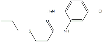 N-(2-amino-5-chlorophenyl)-3-(propylsulfanyl)propanamide 化学構造式