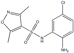 N-(2-amino-5-chlorophenyl)-3,5-dimethyl-1,2-oxazole-4-sulfonamide 化学構造式