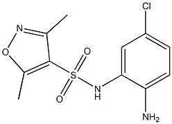 N-(2-amino-5-chlorophenyl)-3,5-dimethyl-1,2-oxazole-4-sulfonamide,,结构式