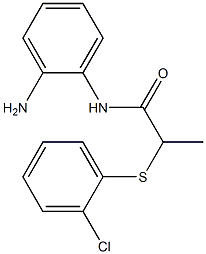 N-(2-aminophenyl)-2-[(2-chlorophenyl)sulfanyl]propanamide,,结构式