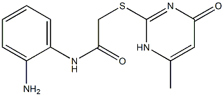 N-(2-aminophenyl)-2-[(6-methyl-4-oxo-1,4-dihydropyrimidin-2-yl)sulfanyl]acetamide 结构式