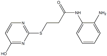 N-(2-aminophenyl)-3-[(4-hydroxypyrimidin-2-yl)sulfanyl]propanamide,,结构式